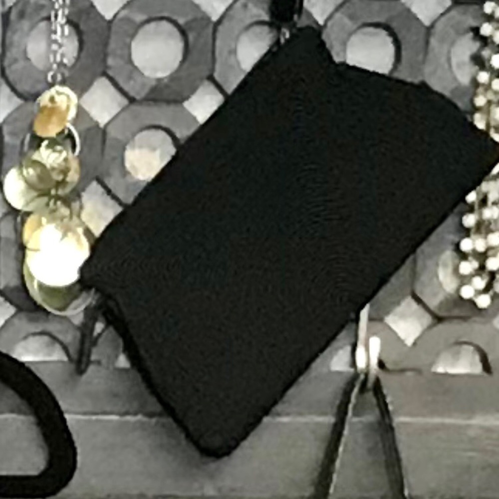 Vintage Black Wristlet Pouch - Compact